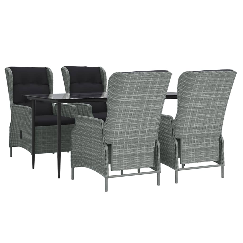 Garden Dining Set Light Grey