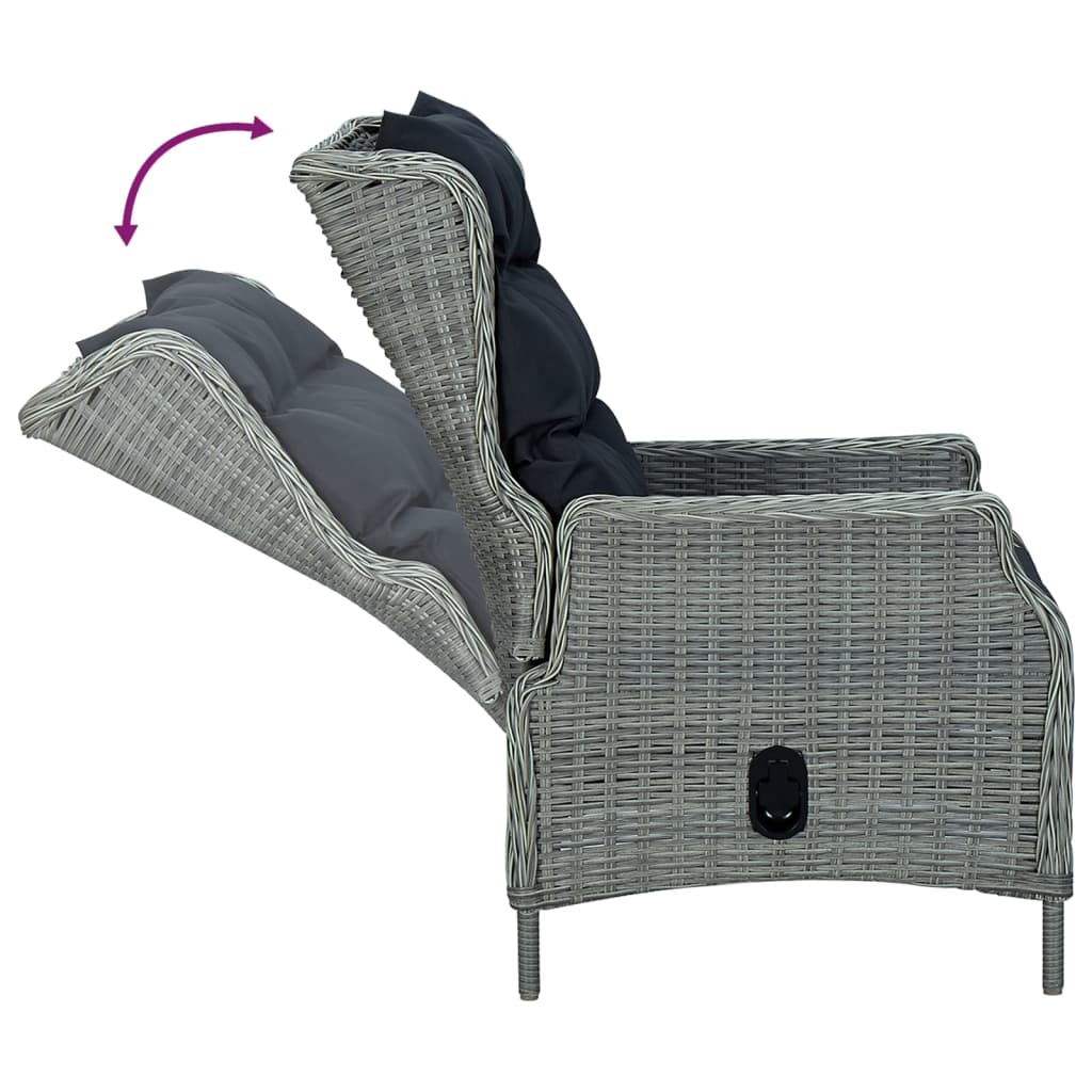Garden Dining Set Light Grey