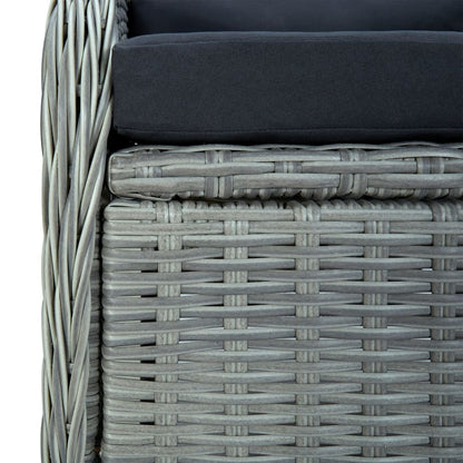 Garden Dining Set Light Grey