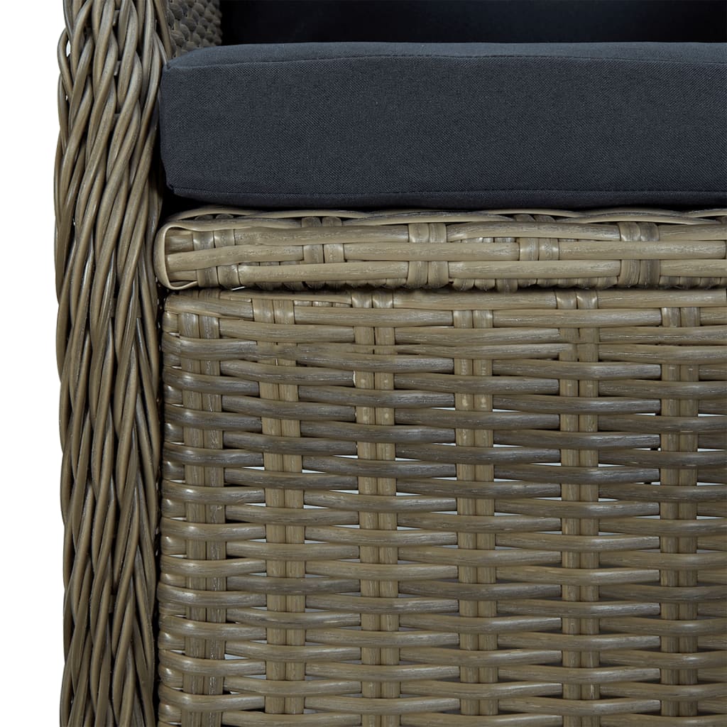 Garden Dining Set Brown