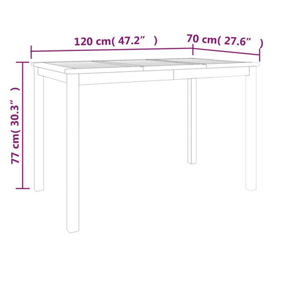 5 Piece Patio Dining Set Solid Wood Teak