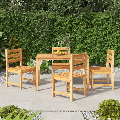 5 Piece Patio Dining Set Solid Wood Teak