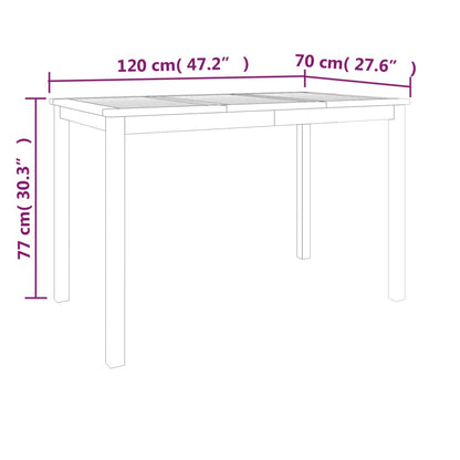 7 Piece Patio Dining Set Solid Wood Teak