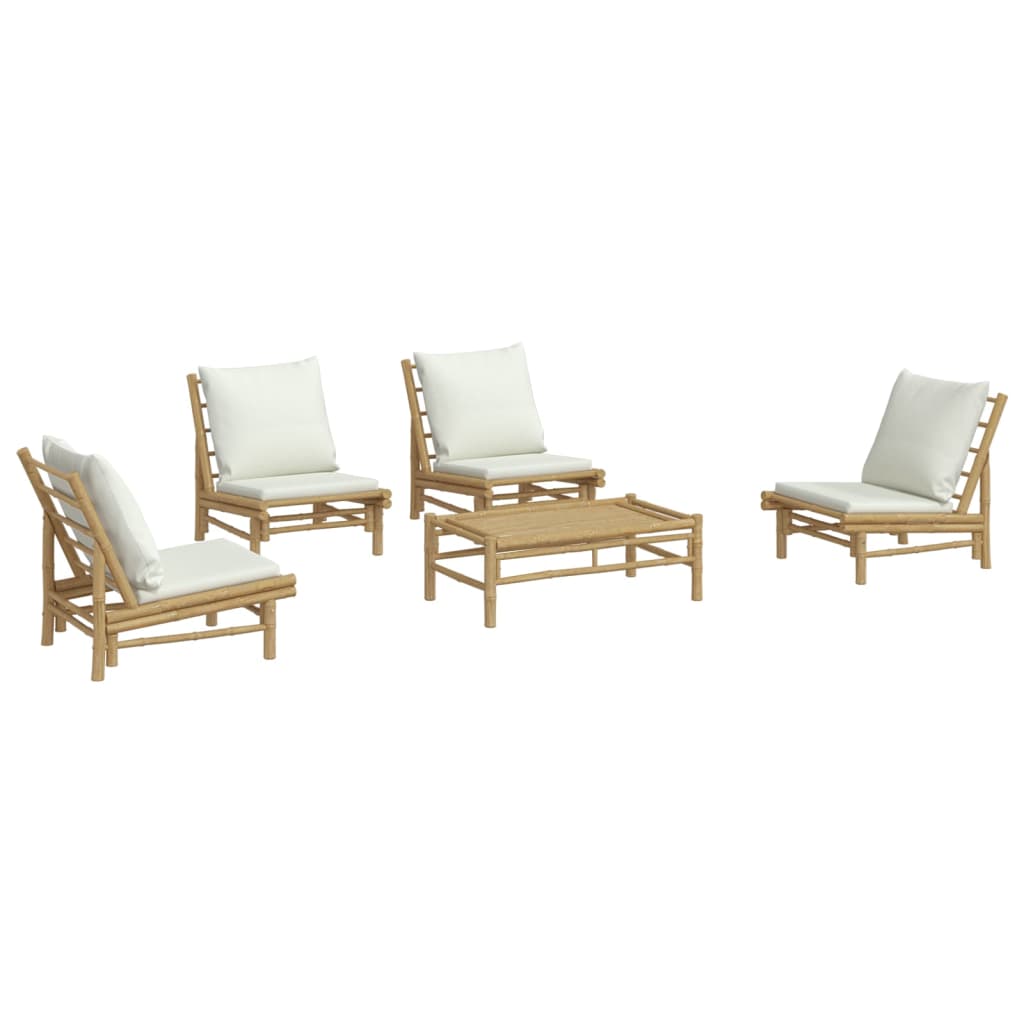 Garden Lounge Set Bamboo Natural Bamboo Standard Modular