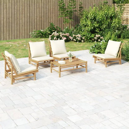 Garden Lounge Set Bamboo Natural Bamboo Standard Modular