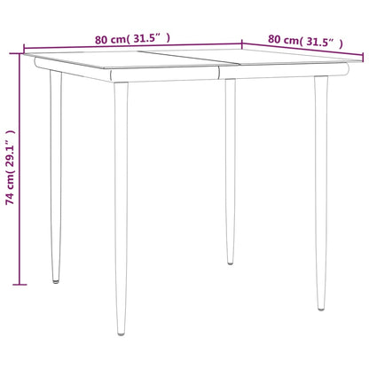 Garden Dining Set Black