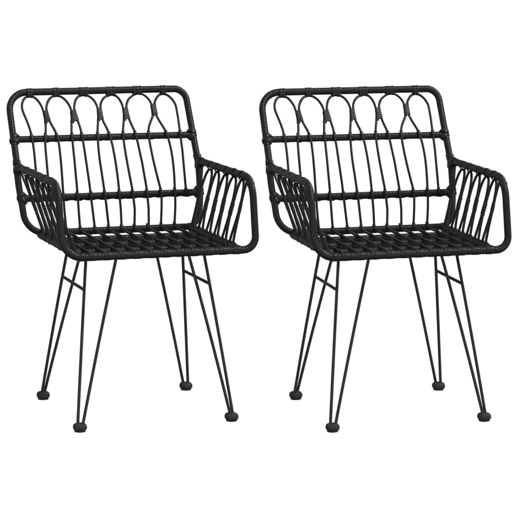 Garden Dining Set Black