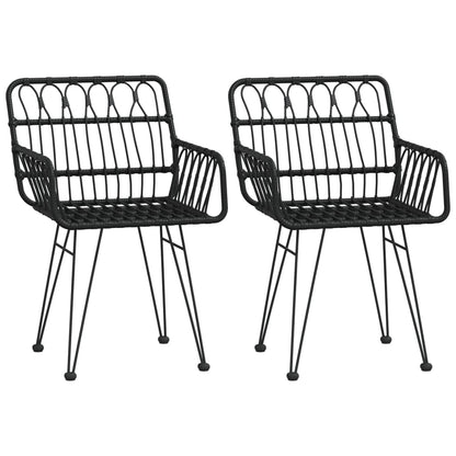 Garden Dining Set Black