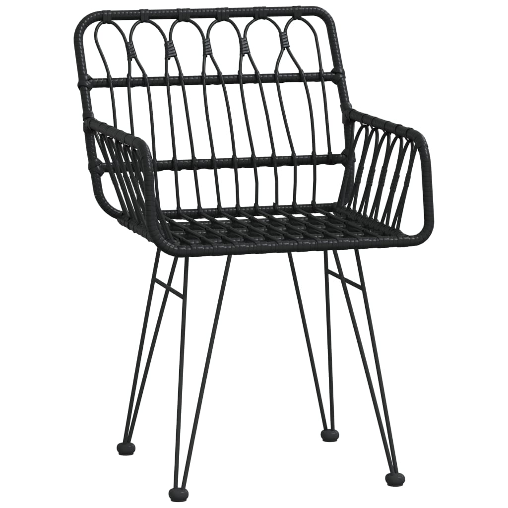 Garden Dining Set Black