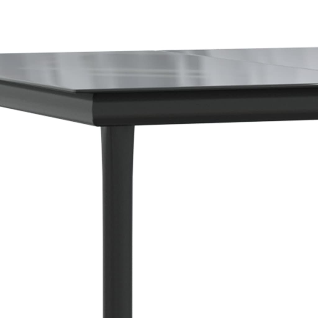 Garden Dining Set Black