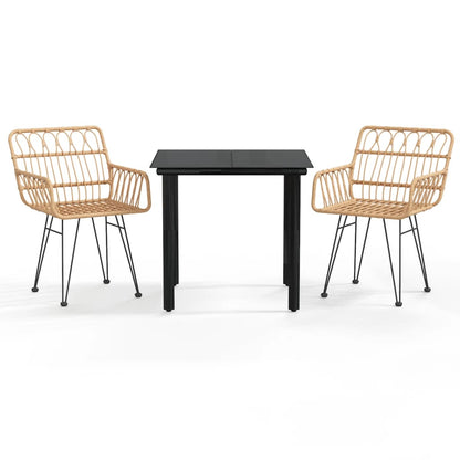 Garden Dining Set Black