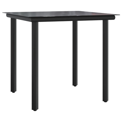 Garden Dining Set Black