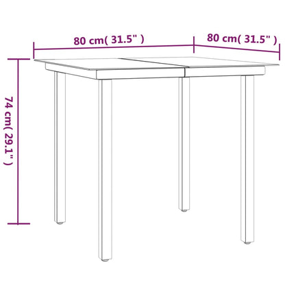 Garden Dining Set Black