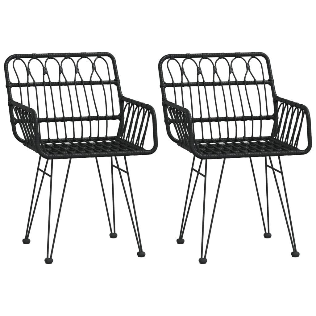 Garden Dining Set Black