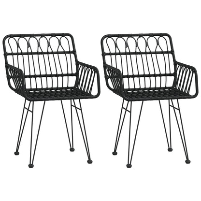 Garden Dining Set Black