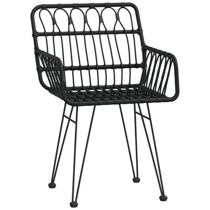 Garden Dining Set Black