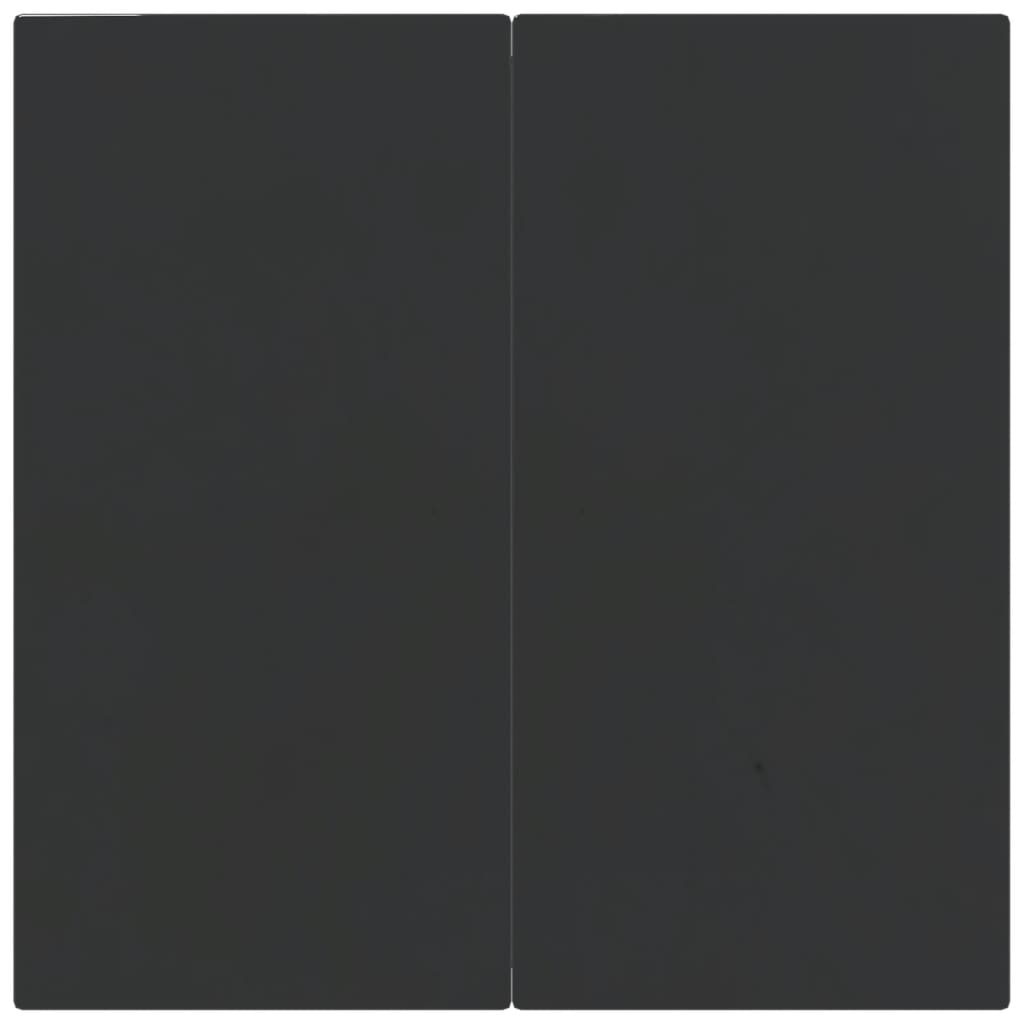 Garden Dining Set Black Steel, polyethylene, tempered glass