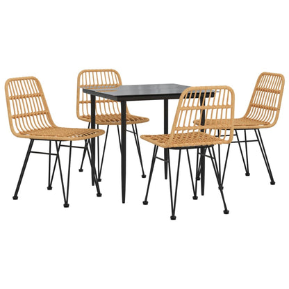 Garden Dining Set Black