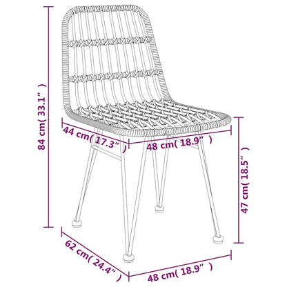 Garden Dining Set Black