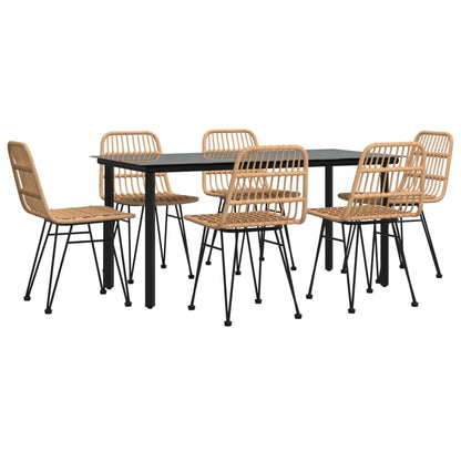 Garden Dining Set Black