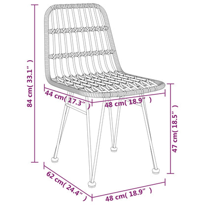 Garden Dining Set Black