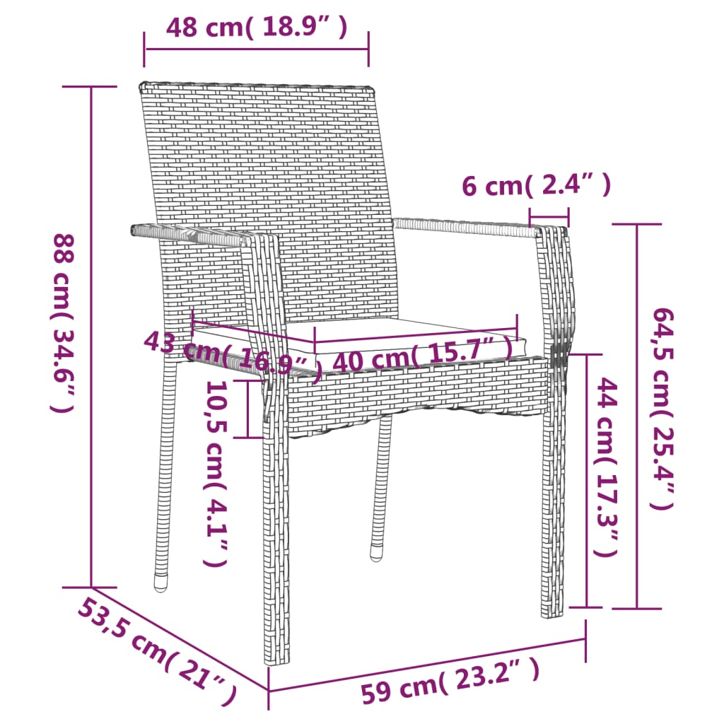 Garden Dining Set Grey