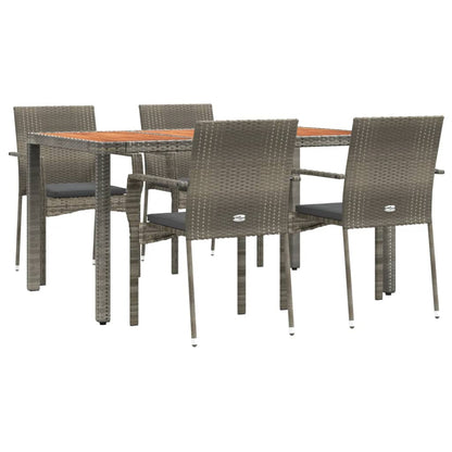 Garden Dining Set Grey PE rattan Medium Modular
