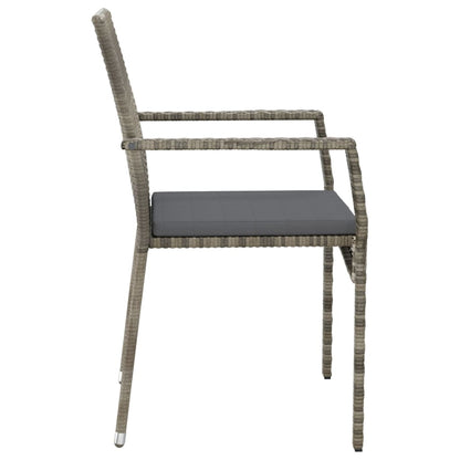 Garden Dining Set Grey PE rattan Medium Modular