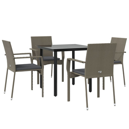 Garden Dining Set Black and grey