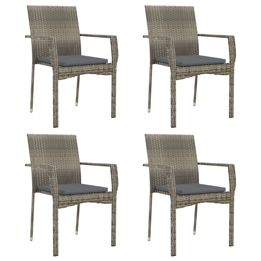 Garden Dining Set Black and grey
