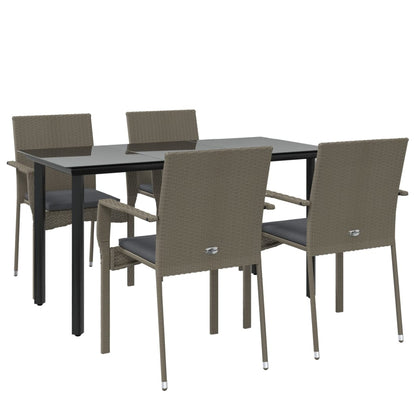 Garden Dining Set Black and grey