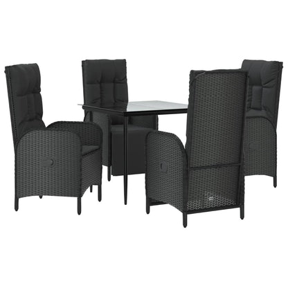 Garden Dining Set Black