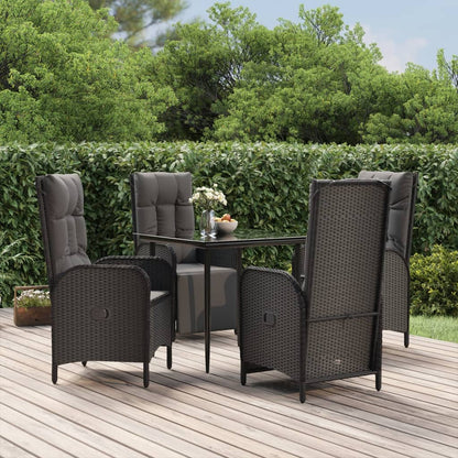 Garden Dining Set Black