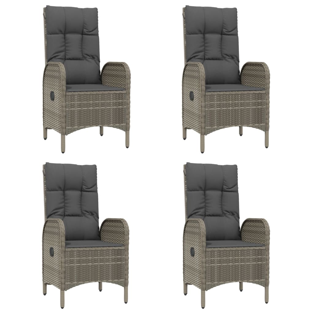 Garden Dining Set Black and Grey