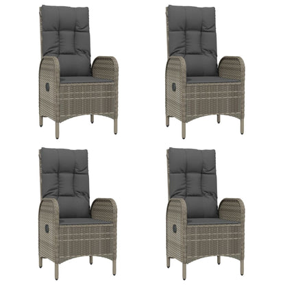 Garden Dining Set Black and Grey