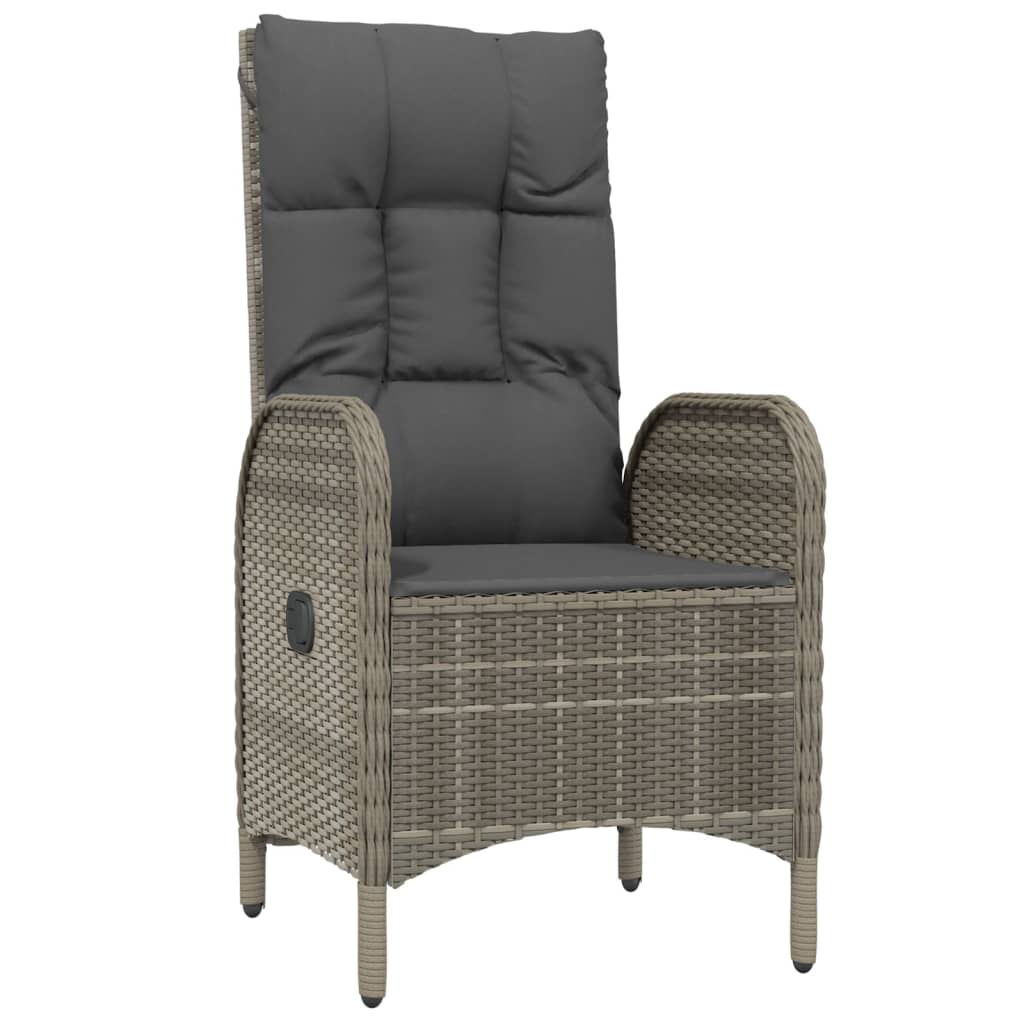 Garden Dining Set Black and Grey