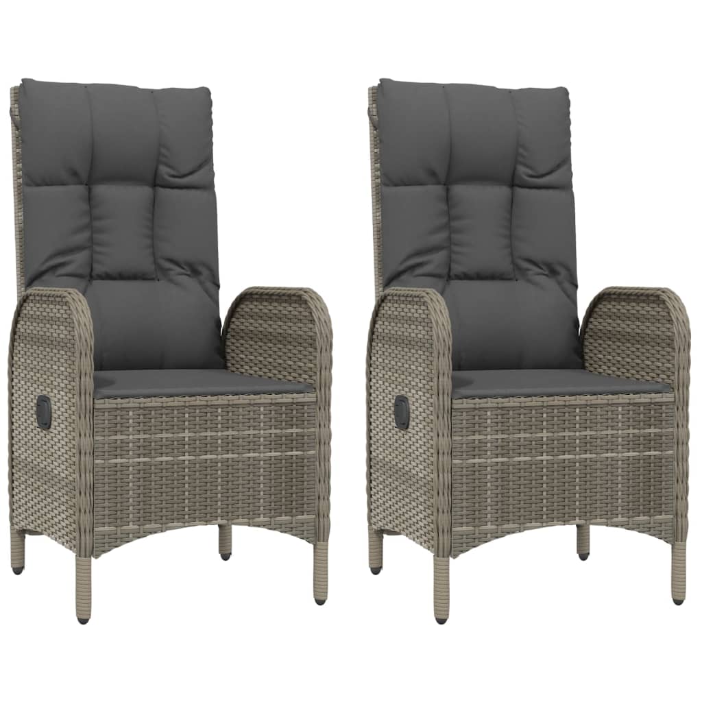 Garden Dining Set Black and Grey