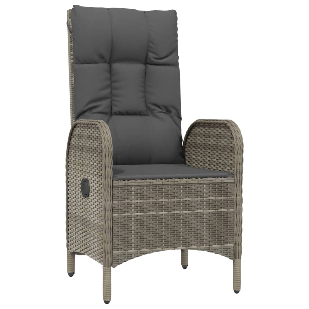 Garden Dining Set Black and Grey