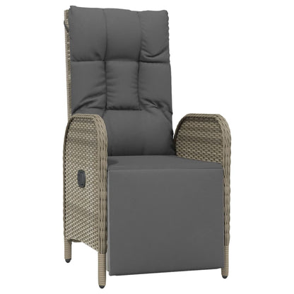 Garden Dining Set Black and Grey