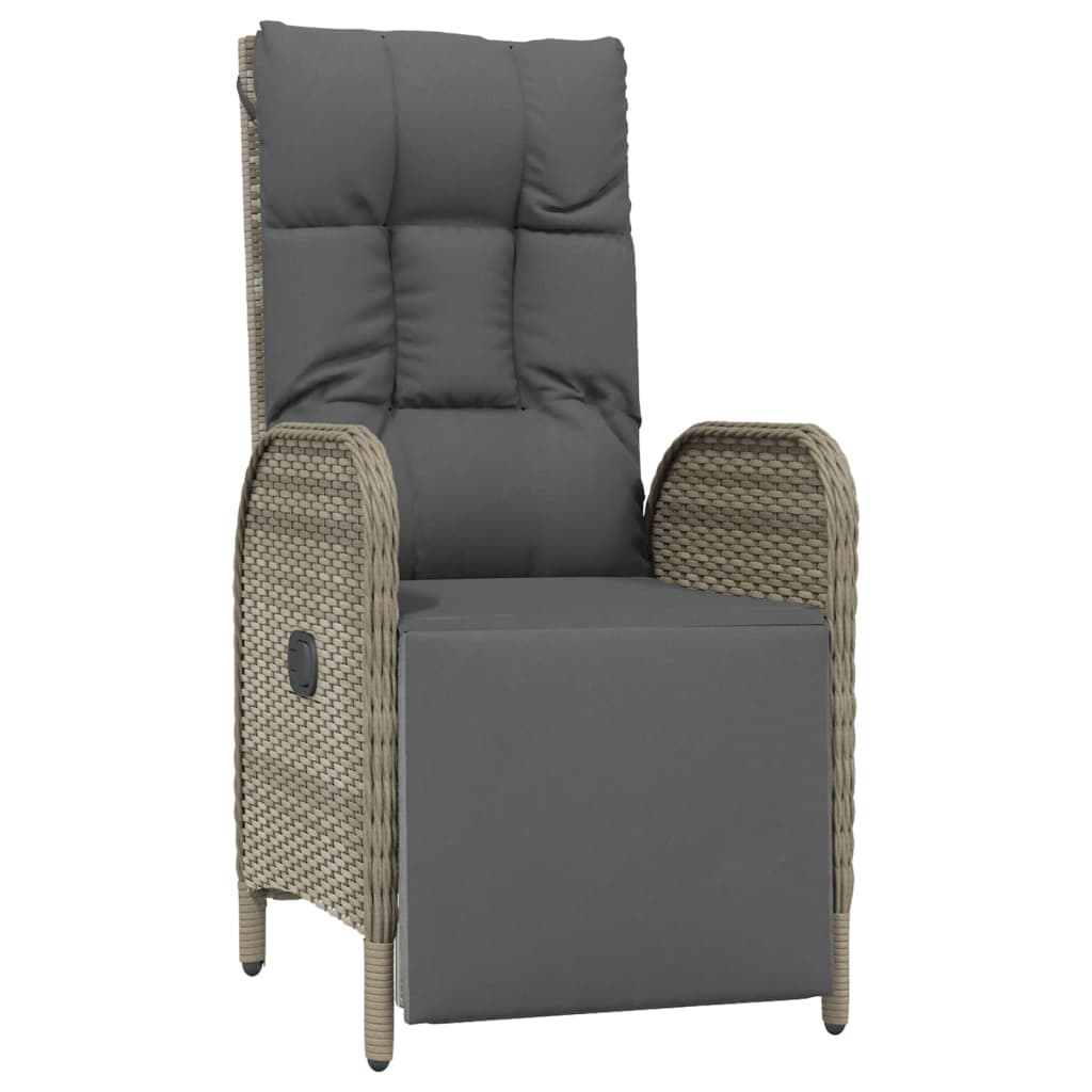 Garden Dining Set Black and Grey