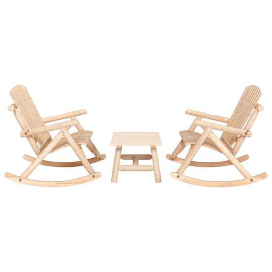 Garden Lounge Set Natural wood Solid spruce wood Standard