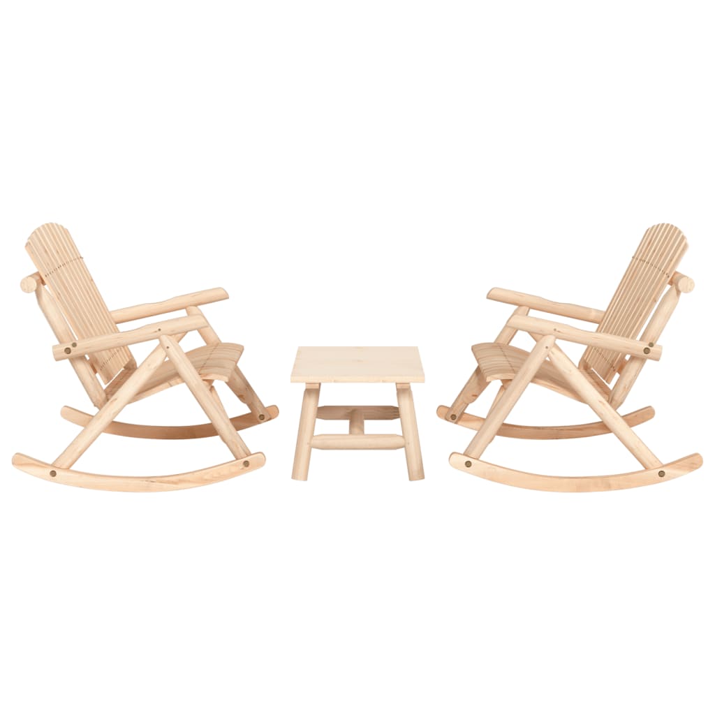 Garden Lounge Set Natural wood Solid spruce wood Standard