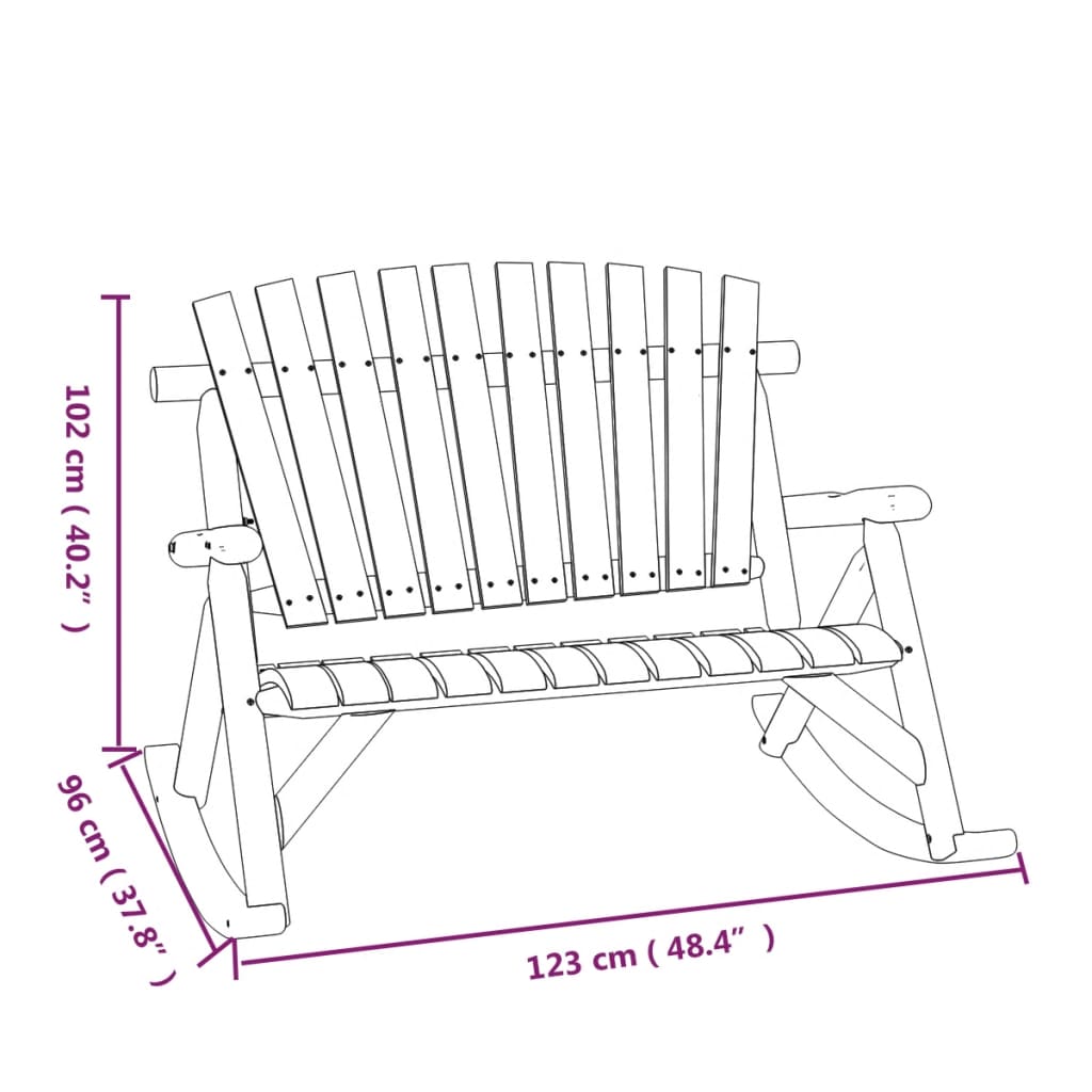 Garden Lounge Set Natural wood Solid spruce wood Standard