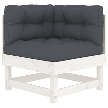 Garden Lounge Set White, Anthracite