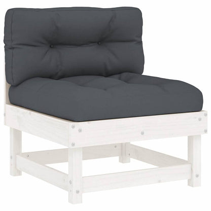 Garden Lounge Set White, Anthracite