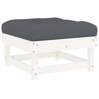 Garden Lounge Set White, Anthracite