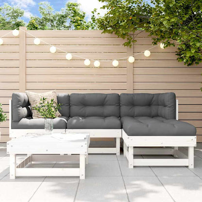 Garden Lounge Set White, Anthracite