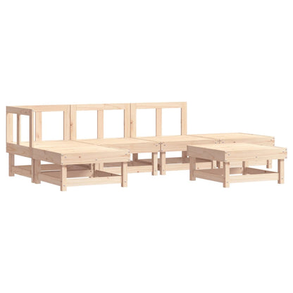 Garden Lounge Set Beige Solid Pine Wood, Plywood Standard Modular