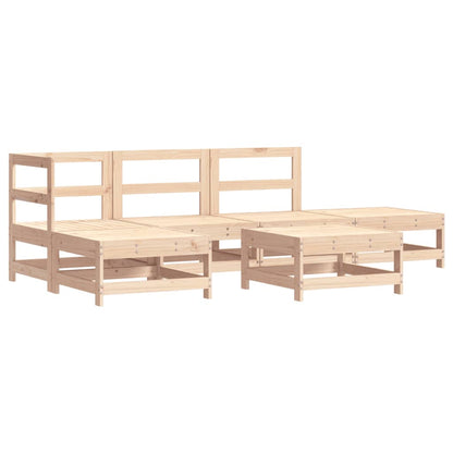 Garden Lounge Set Beige Solid Pine Wood Large Modular
