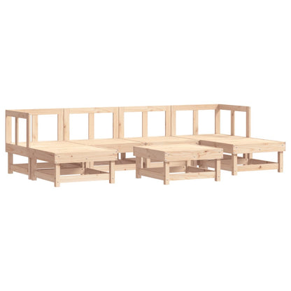 Garden Lounge Set Beige, Natural Wood